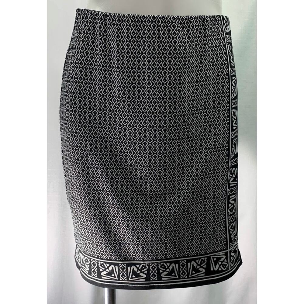 50% OFF Max Studios Skirt Mini Slit Geometric Pattern Faux Wrap